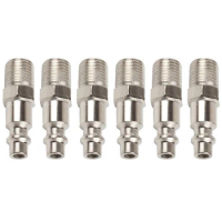 Brand New Quick Connector Accessories Silver 1/4Inch Air Hose Fitting Connector NPT Male Threads Pneumatic Tool