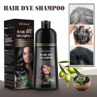 500ml Permanent Black Hair Shampoo Organic Natural Fast Hair Dye Plant Essence Black Hair Color Dye Shampoo For Women Men