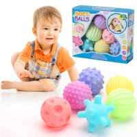 6Pcs Textured Multi Ball Set Newborn Baby Sensory Balls Toy Anti Bales Fidget Toys For Kids Hands Touch Tactile Massage Ball