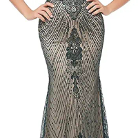 Evening Gowns for Women Prom Dress Velvet Mermaid Applique Sequins Backless Pageant Cocktail Dress Evening Gowns for Women