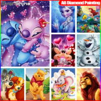 Disney Diamond Painting Cartoon AB Drill Full Square Diamond Embroidery Stitch Mickey Mouse Picture Rhinestones Home Decor