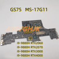Original MS-17G11 Laptop Motherboard For MSI GS75 STEALTH 9SG MS-17G1 Mainboard i9 9th Gen RTX2060 RTX2070 RTX3000 RTX4000