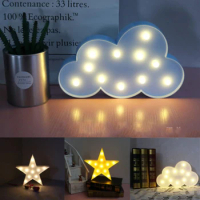 LED Night Light Warm Cloud Shape Bedside Lamp Table Light in room For Children&amp; 39s Night Light Bedroom Or Study Room