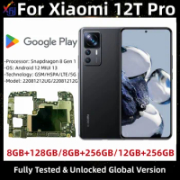 Mainboard for Xiaomi 12T Pro 5G, 128GB, 256GB ROM, Motherboard, Main Circuits Board, with Snapdragon 8 Gen 1 Processor
