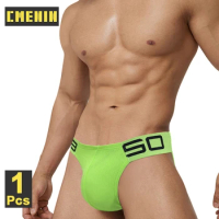 CMENIN Sexy Briefs Men Mesh Breathable Man Underwear Slip Low Waist Men's Panties Male Underpants U Convex Cuecas Briefs