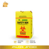 BayMEDIKA SAFETY BOX 5 Liter & 12.5 Liter Sampah Medis / Safetybox / Alkes / BioHazard / Kardus / Bo