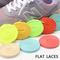 1Pair Flat Shoelaces for Sneakers Fabric Classic Shoe Laces White Black Shoelace Adults Kids Elastic Laces Shoes Strings Running