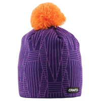 【CRAFT】Voyage Hat 毛呢球球保暖帽.彈性透氣保暖針織羊毛帽(1903617-2463 紫色)
