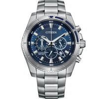 CITIZEN 星辰錶 Chronograph 紳男計時手錶(AN8201-57L)-44mm-藍面鋼帶【刷卡回饋 分期0利率】【APP下單4%點數回饋】