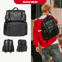 Balo da đi học màu đen nam nữ Box Leather Davies I D-P35