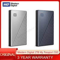 New Western Digital 2TB 4TB My Passport Ultra Blue Portable External Hard Drive HDD USB-C and USB 3.1 Compatible for PC