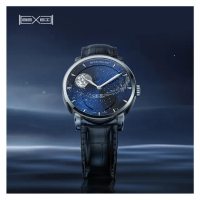 【BEXEI】貝克斯【愛時】浩瀚宇宙星空亮月高貴自動機械錶-9052(月亮機械錶)