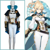 Game Genshin Impact Cosplay Costumes Dandelion Knight Jean Cosplay Costume Uniforms White Suits Dresses Clothes Wears Adult