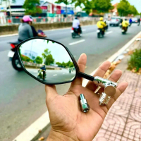 [Khuyến mãi đặc biệt] Gương Xe Máy Kính Xoay 360 độ gập Wave Vision Vario Winner  Ab 125 Lead Chiếu 