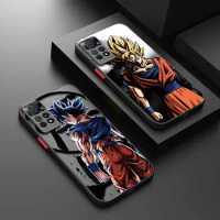 Matte Phone Case For Xiaomi Redmi Note 13 11 12 12S 10 8 Pro 9 8T 9S 7 Cover for Redmi 10 K40 10C 9 12C Anime Dragons-Balls Goku