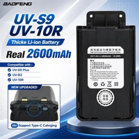 Baofeng Baterai Walkie Talkie for UV-S9 Plus B3 10R Type C 2600mAh Hitam