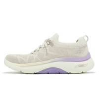 Skechers 休閒鞋 Go Walk Arch Fit 2-BEL 女 米白 紫色 運動 休閒 健走鞋 125320NTPR