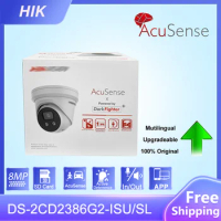 Hikvision 8MP IP Camera AcuSense CCTV DS-2CD2386G2-ISU/SL Light and Audio Alarm Two-Way Audio Security Surveillance IP Camera