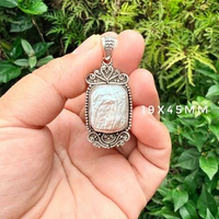 Liontin Kalung Pendant Perak Silver Bali Asli 925 Biwa Mutiara Pearl Barok Kotak Wanita Pria Custom 