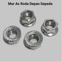 [2 Pcs] Mur As Depan sepeda - Baut As depan sepeda - Mur As Sepeda - Mur Lock As depan roda sepeda -