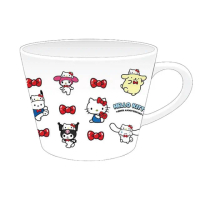 【小禮堂】Sanrio 三麗鷗 HELLO KITTY 50週年紀念 陶瓷輕量馬克杯(平輸品) 凱蒂貓