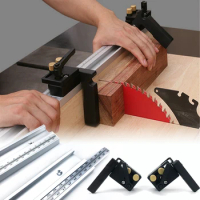 45 Chute T Track with Scale Alloy T-tracks Slot Miter Track 300-500mm Woodworking Saw Table Workbench DIY Tools