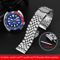 Solid stainless wristband for Seiko steel watch strap abalone series turtle srpa21 srp777 srpc25 srp773 Bracelet 22mm watchband