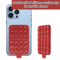 Silicone Double-sided Mobile Phones Suction Cup Wall Stand Mat Anti Slip Holder Mount Pad