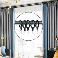 32Pcs Plastic Curtain Rings Roman Rod Clip Hook Curtain Eyelet Rings Hanging Ioop Buckle Mute Decorative Accessories