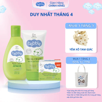Combo Bebble 3 sản phẩm dưỡng da cho bé - Kem dưỡng ẩm da mặt 50ml, sữa dưỡng ẩm 200ml, kem hăm tã 6