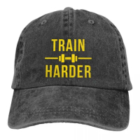 Bodybuilding Fitness Multicolor Hat Peaked Women's Cap TRAIN HARDER DESIGN Personalized Visor Protection Hats