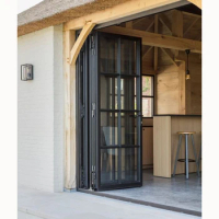 Aluminium Bi Folding Door Sliding System Aluminum Glass Bifold Door