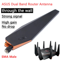 8pcs 2.4G 5.8G Dual Band WIFI Antenna ASUS GT-AC5300 Wireless Router RP-SMA Male Universal Signal Amplifier External Mast Tuner