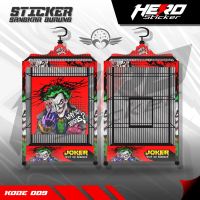 009 STICKER DECAL SANGKAR KOTAK - DECAL SANGKAR BURUNG KOTAK EBOD JOKER