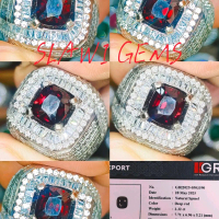 CINCIN NATURAL RED SPINEL RING PERAK MICRO TAPPER MEMO GRI LABORATORY