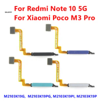 For Xiaomi Poco M3 Pro / Redmi Note 10 5G Home Button Fingerprint Touch ID Sensor Flex Cable Replacement Parts ,M2103K19G