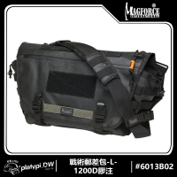 【Magforce馬蓋先】戰術郵差包-L-1200D膠注黑(肩包 側背包 腰包 側肩包)