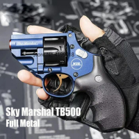 TB500 Sky Marshal Metal Toy Gun Double Action Revolver Launcher Blowback Soft Bullet Pistol Weapon Airsoft Pistola For Boys