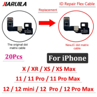 20Pcs，Face ID Repair Replace Dot Matrix Cable For IPhone 11 12 Pro X XR XS Max mini Dot Matrix Projection Repair Dot Projector