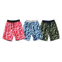 BAPEผู้ชายผู้หญิงกางเกงขาสั้นหัวฉลามสองด้านCamouflageกางเกงขาสั้นกางเกงM ~ 3XL