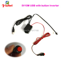 New 5V20M USB Plug EL wire inverter powered by Mobile battery for loading 6-20m EL wire and EL strip with Party decoration