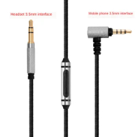 Cable for Philips Fidelio X2HR L2 SHP9600 SHP9500 SHP9500S Audio Cable Cord Aux Wire With Universal Microphone Remote