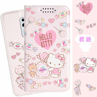 【Hello Kitty】OPPO Reno Z (6.4吋) 甜心系列彩繪可站立皮套(軟糖款)