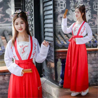 Hanfu Costume Dress Woman Stage Performance Dance Dress Fairy Princess Chinese Traditional Hanfu Elements of Ancient Clothing