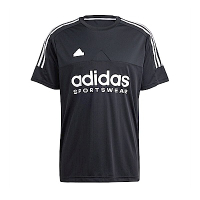 Adidas M Tiro Tee Q1 [IP3779] 男 短袖 上衣 運動 休閒 訓練 足球風 舒適 黑白