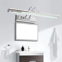 42cm Modern Stainless Steel Bathroom Mirror Front Light Mirror Cabinet Anti-rust Waterproof Fog LED Mirror Front Light WF101307