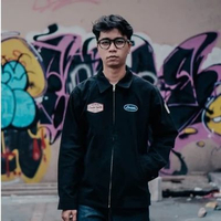 Rextor Workwear Jacket Vintage Racing Style XXL BLACK