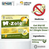 M-Zole Chewable Tablet / Suspension Ubat Cacing Usus & Deworm 500mg - KKM & Halal Certified