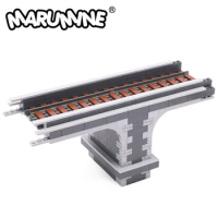 Marumine City MOC Train Viaduct Model Kit 283PCS High-Speed Railway Arch Bridge with Track Construction Building Block Brick Set
