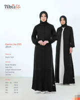 Nibras Lite 035 Dress Gamis Wanita Modern Elegan Simpel Terbaru by Nibras S Black